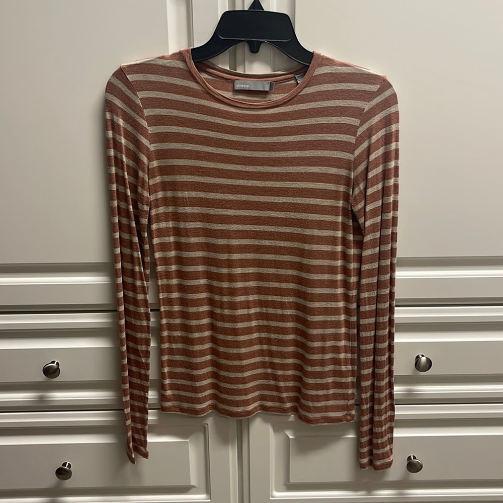 Vince striped long sleeve t-shirt
